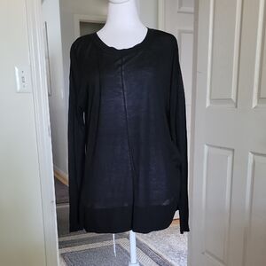 Dex Black Sheer Women's Blouse